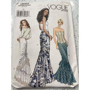 Vogue Patterns V8003 Misses Fitted Mermaid Skirt Sewing Pattern 12-14-16